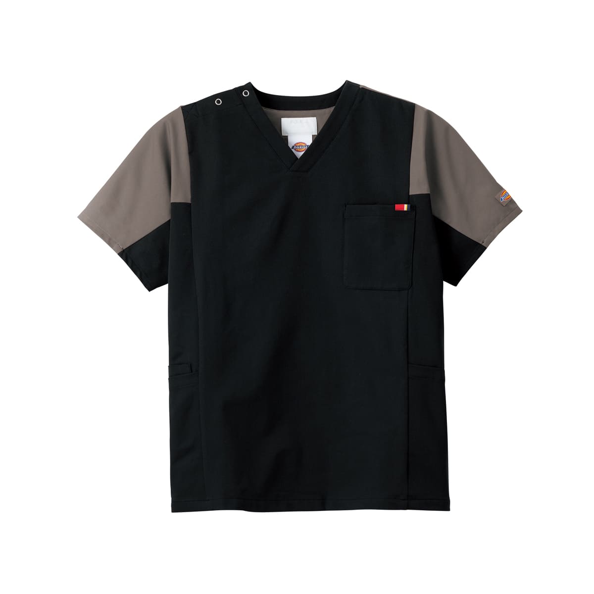 スクラブ（Dickies） | メディカルウェア | 1枚 | 7113SC | ブラック×ガンメタ