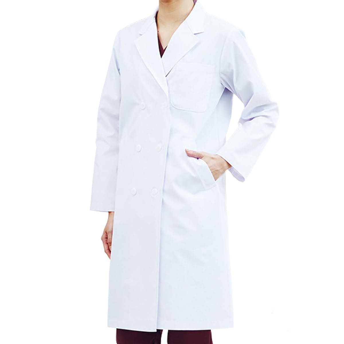 レディス診察衣ダブル | ユニフォーム | 1枚 | 2531PO | ホワイト