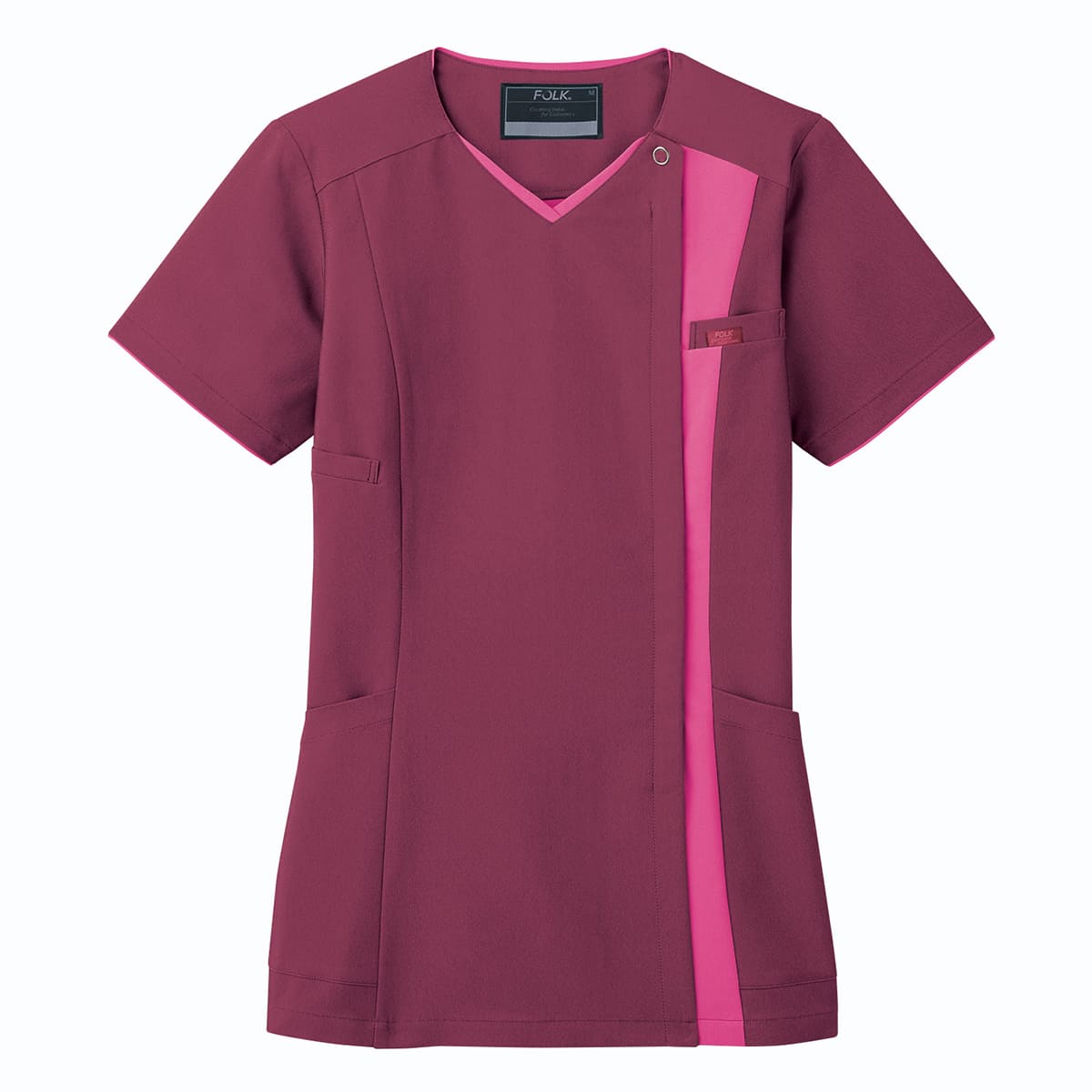 レディスジップスクラブ | 医療介護ユニフォーム | 1枚 | 7023SCP | バーガンディ