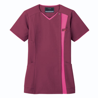 レディスジップスクラブ | 医療介護ユニフォーム | 1枚 | 7023SCP | バーガンディ