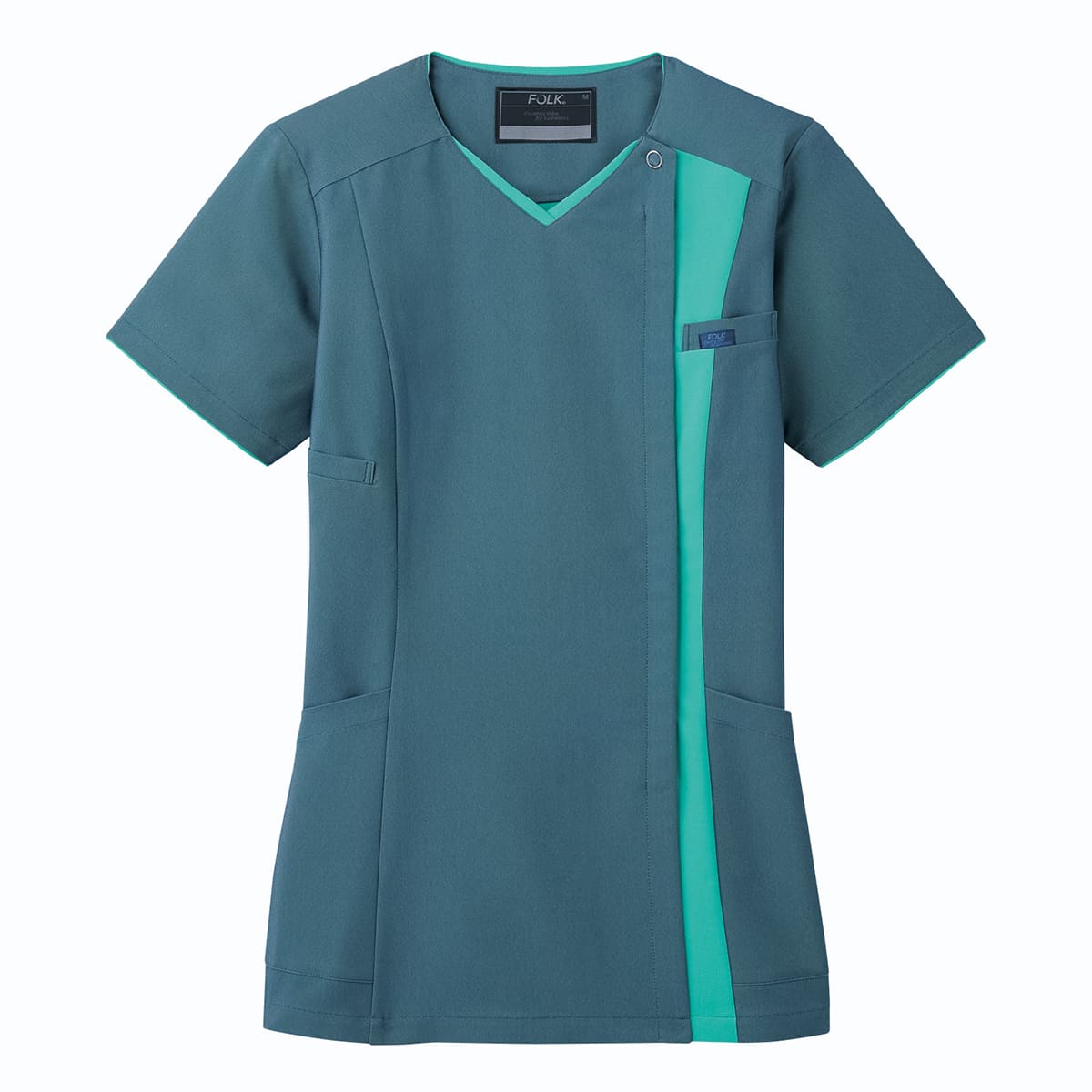 レディスジップスクラブ | 医療介護ユニフォーム | 1枚 | 7023SCP | アイスブルー