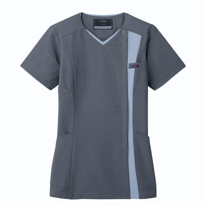レディスジップスクラブ | 医療介護ユニフォーム | 1枚 | 7023SCP | スチールグレー