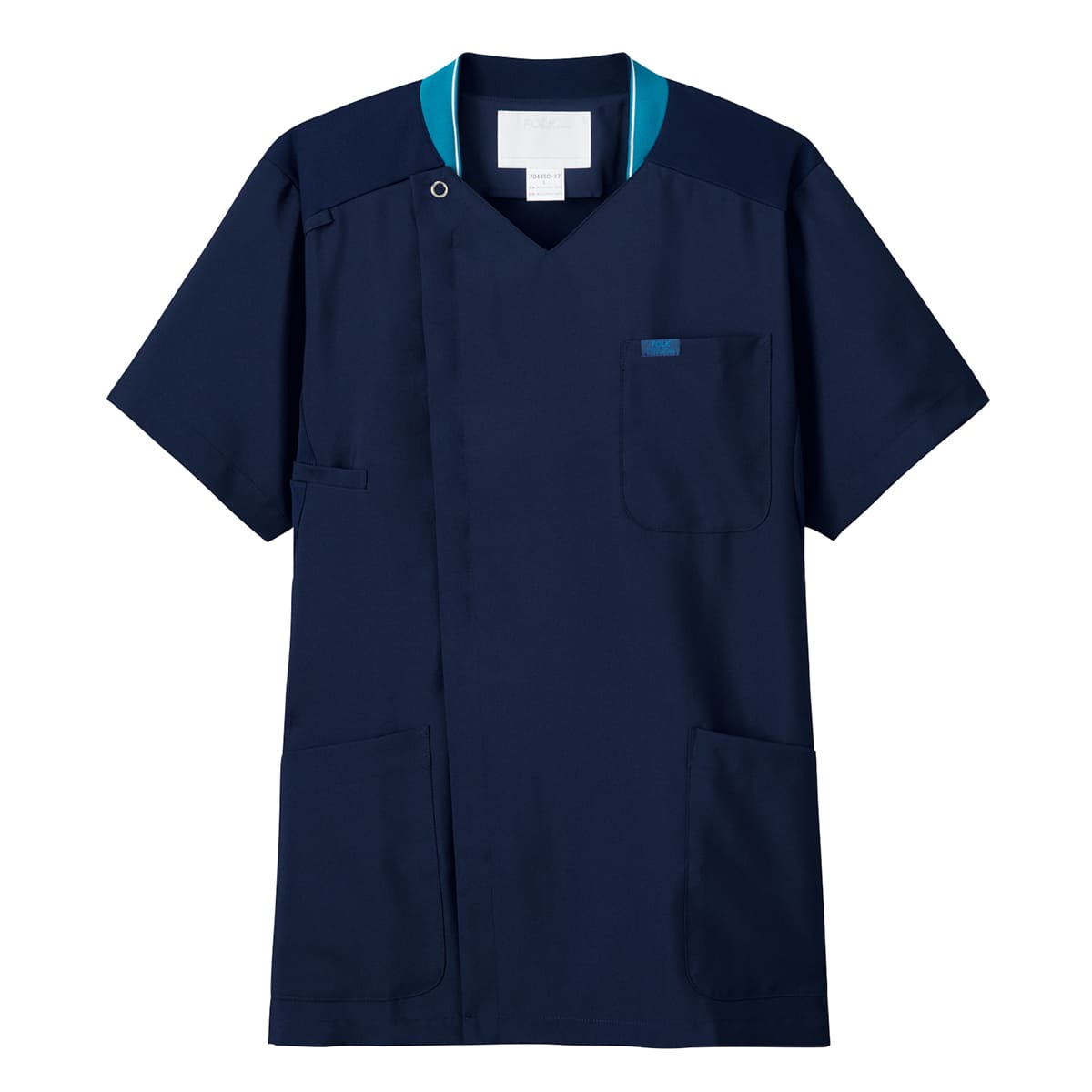 メンズジップスクラブ | 医療介護ユニフォーム | 1枚 | 7044SC | ダークネイビー×ダークネイビー