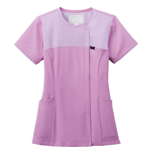 レディスジップスクラブ | 医療介護ユニフォーム | 1枚 | 7079SC | ラベンダー×オーキッド