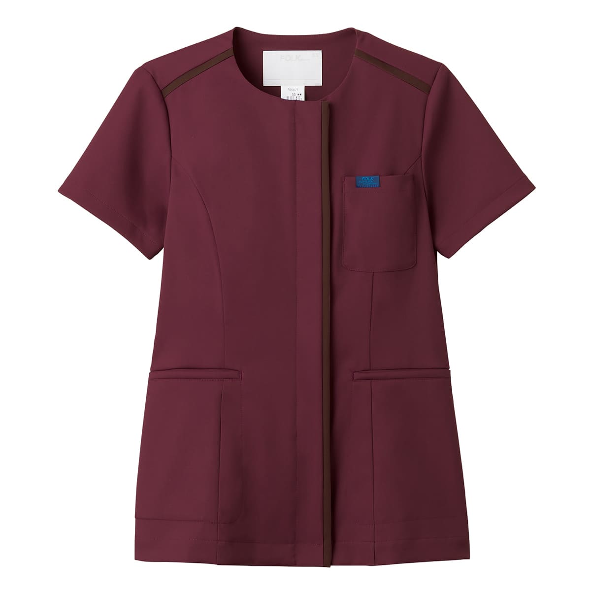 ジップスクラブ | 医療介護ユニフォーム | 1枚 | 7100SC | バーガンディ