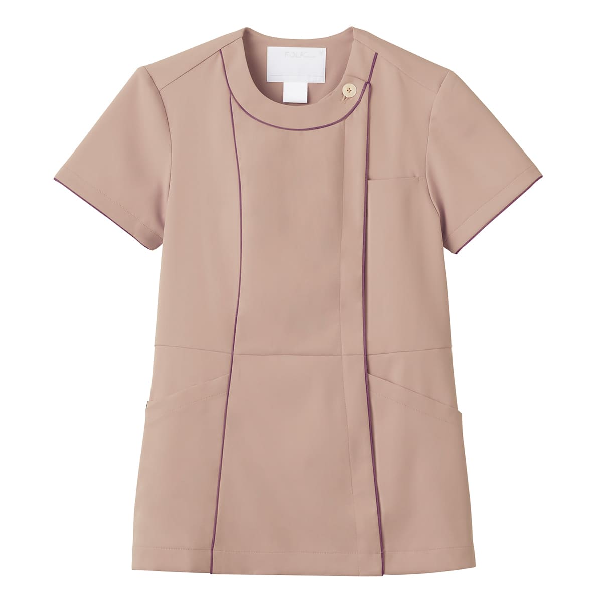 レディスジップスクラブ | 医療介護ユニフォーム | 1枚 | 7101SC | ココア