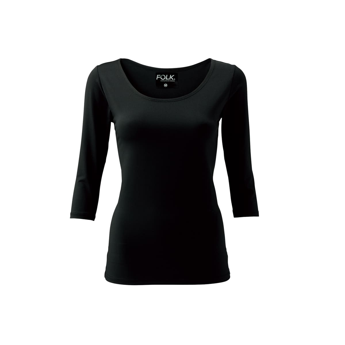 レディスカットソー（7.5分袖） | ユニフォーム | 1枚 | 9001 | ブラック