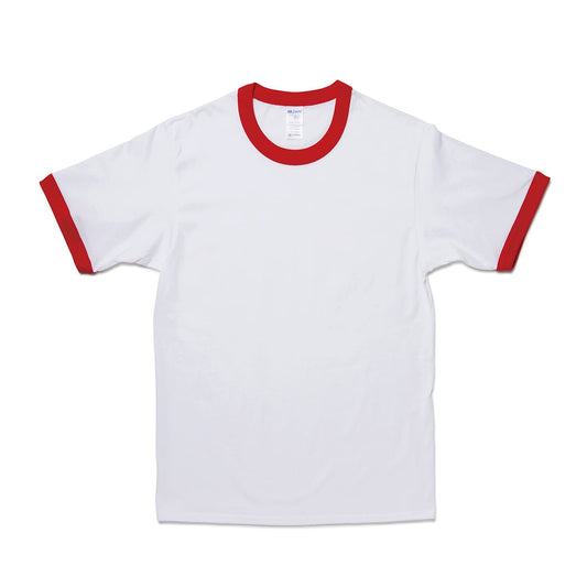 5.3オンス アダルトリンガーＴシャツ | メンズ | 1枚 | 76600 | ホワイト/レッド