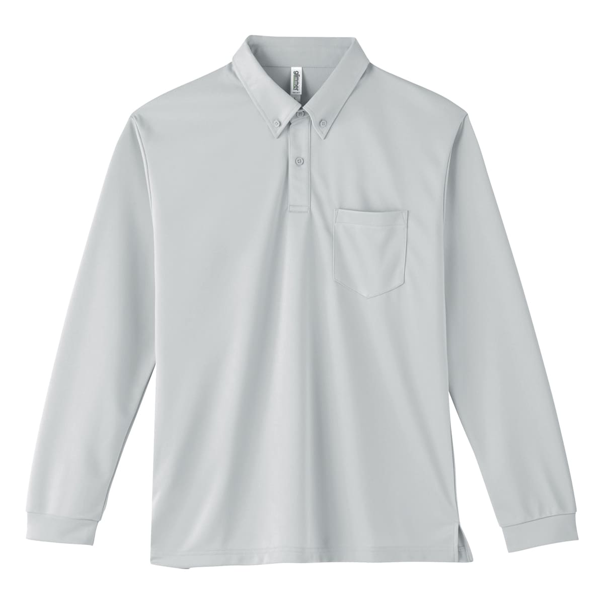4.4オンス ドライボタンダウン長袖ポロシャツ | メンズ | 1枚 | 00314-ABL | シルバーグレー