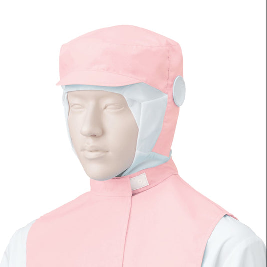 フード帽子（ケープ付）（1枚入） | ユニフォーム | 1枚 | 484-KZ1 | ピンク