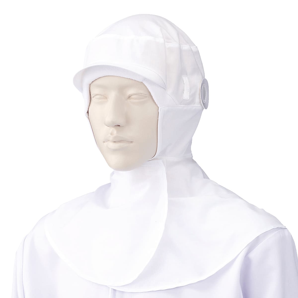 フード帽子（ケープ付）（1枚入） | ユニフォーム | 1枚 | 484-KZ7 | ホワイト