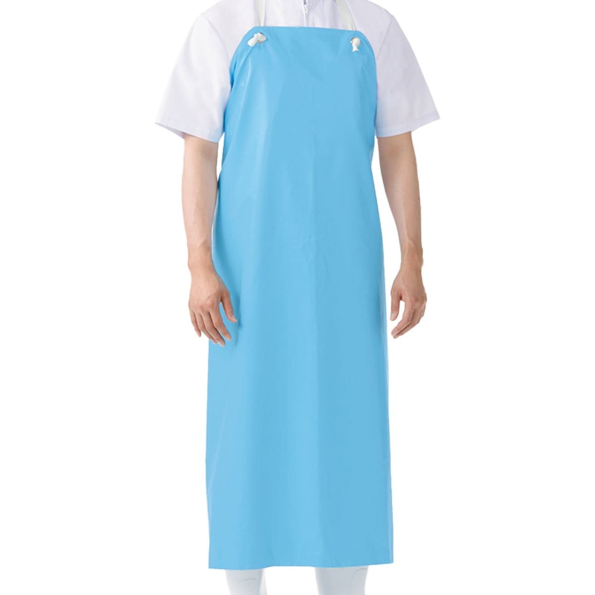 胸当てエプロン丈長 | ユニフォーム | 1枚 | APK3142 | ブルー