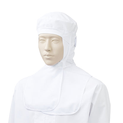 フード帽子（ケープ付・ツバなし）（1枚入） | ユニフォーム | 1枚 | KZN482 | ホワイト
