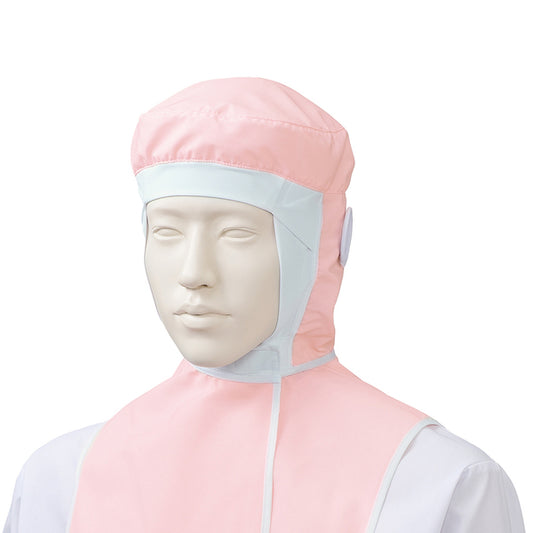 フード帽子（ケープ付・ツバなし）（1枚入） | ユニフォーム | 1枚 | KZN482 | ピンク