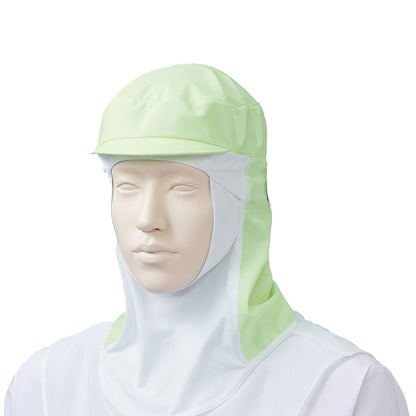 フード帽子（ケープ付・フルフェイス）（1枚入） | ユニフォーム | 1枚 | KZN483 | ミントグリーン
