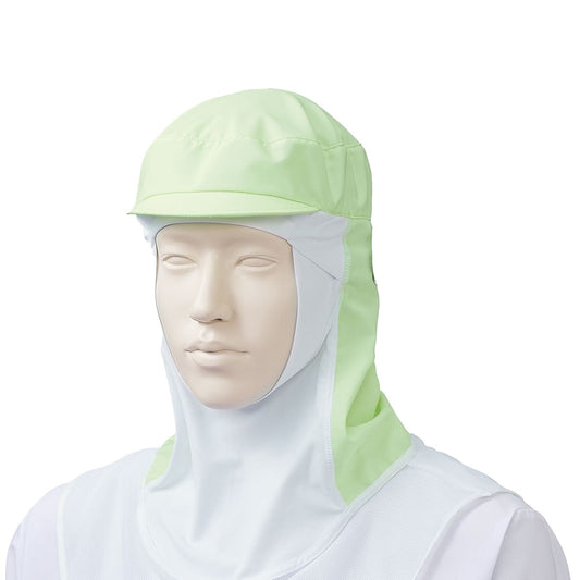 フード帽子（ケープ付・フルフェイス）（1枚入） | ユニフォーム | 1枚 | KZN483 | ミントグリーン
