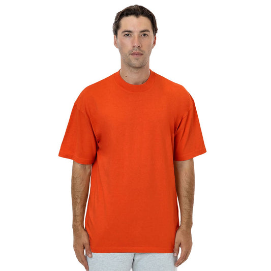 los angeles apparel S/S Grmnt Dye Crew Neck 6.5oz | メンズ | 1枚 | 1801GD | BRIGHT ORANGE
