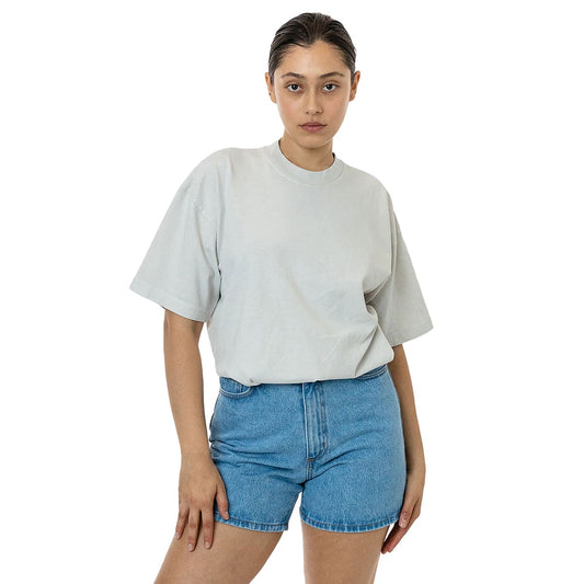 los angeles apparel S/S Grmnt Dye Crew Neck 6.5oz | メンズ | 1枚 | 1801GD | CEMENT