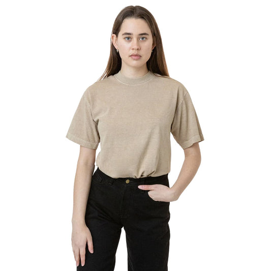 los angeles apparel S/S Grmnt Dye Crew Neck 6.5oz | メンズ | 1枚 | 1801GD | MUSHROOM