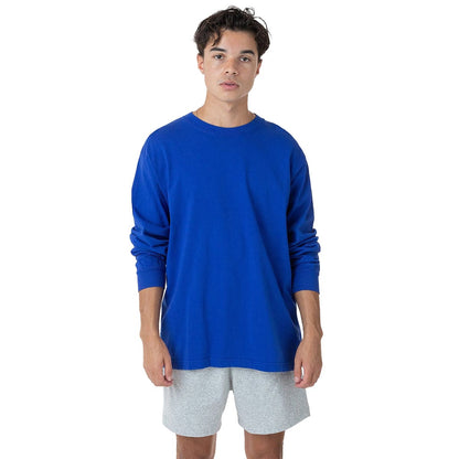 los angeles apparel S/S Grmnt Dye Crew Neck 6.5oz | メンズ | 1枚 | 1807GD | COBALT BLUE