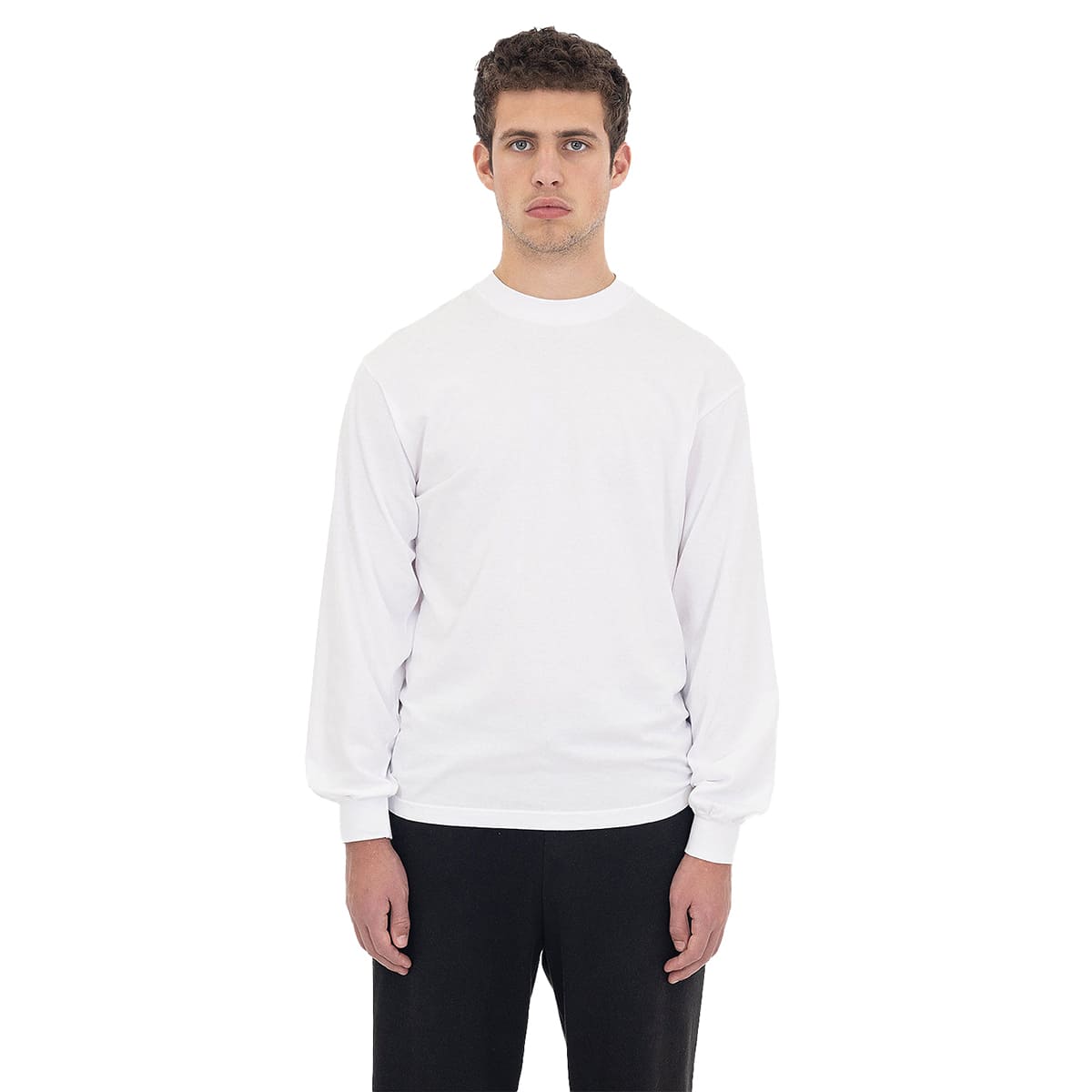 los angeles apparel S/S Grmnt Dye Crew Neck 6.5oz | メンズ | 1枚 | 1807GD | WHITE
