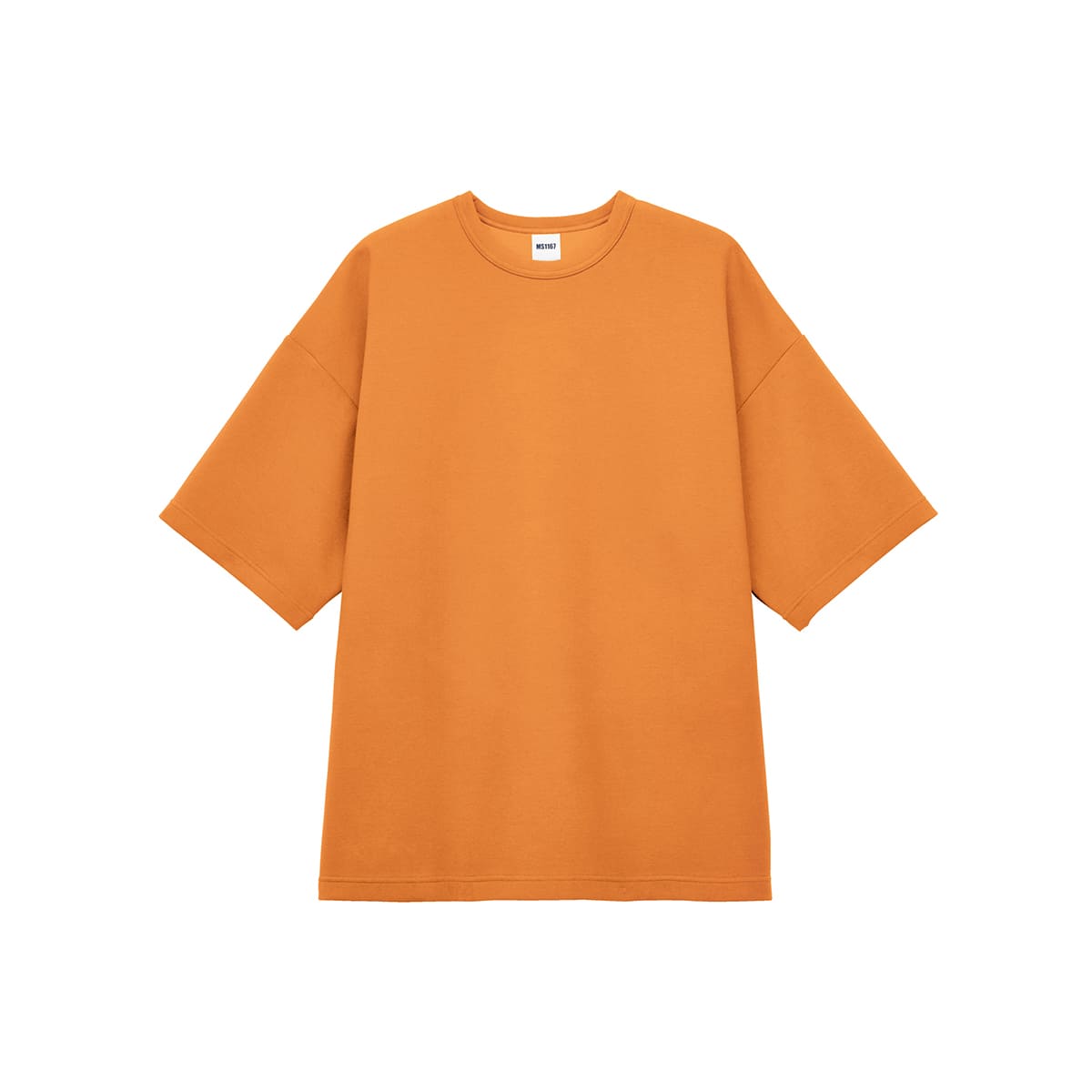 8.5オンス ダンボールニットビッグシルエットTシャツ（ポリジン加工） | メンズ | 1枚 | MS1167 | オレンジ