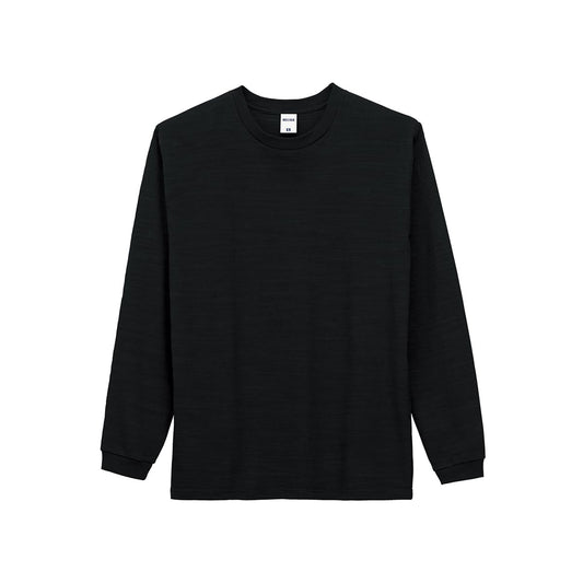 スラブ長袖Tシャツ | メンズ | 1枚 | MS1168 | ブラック