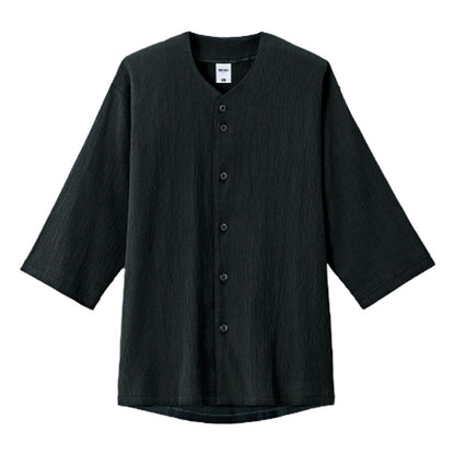 楊柳鯉口五分袖シャツ | メンズ | 1枚 | MS1176 | ブラック