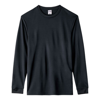 4.3オンスドライロングスリーブTシャツ（ポリジン加工） | メンズ | 1枚 | MS1609 | ブラック