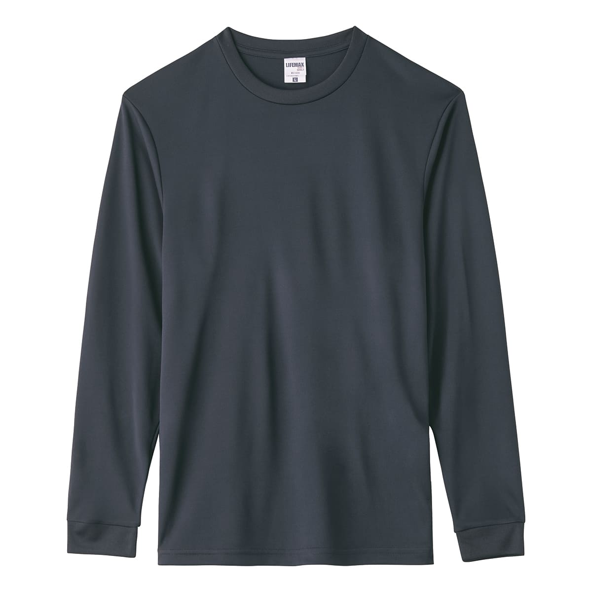 4.3オンスドライロングスリーブTシャツ（ポリジン加工） | メンズ | 1枚 | MS1609 | チャコールグレー