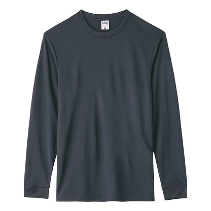 4.3オンスドライロングスリーブTシャツ（ポリジン加工） | メンズ | 1枚 | MS1609 | チャコールグレー