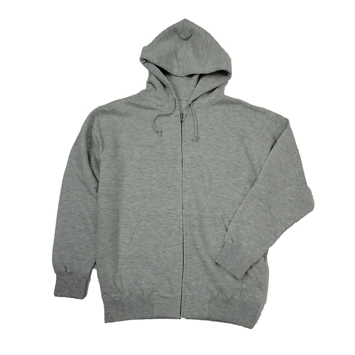 10.0オンス フードジップパーカ（裏パイル） | ビッグサイズ | 1枚 | MS2134O | 杢グレー