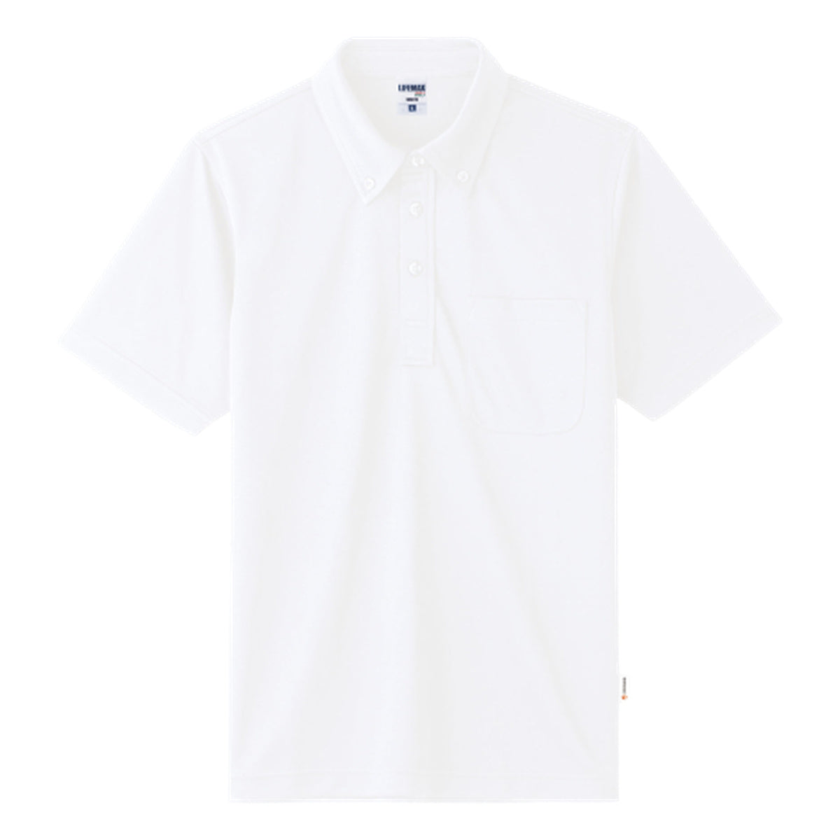 ボタンダウンドライポロシャツ（ポリジンW加工） | メンズ | 1枚 | MS3126 | ホワイト