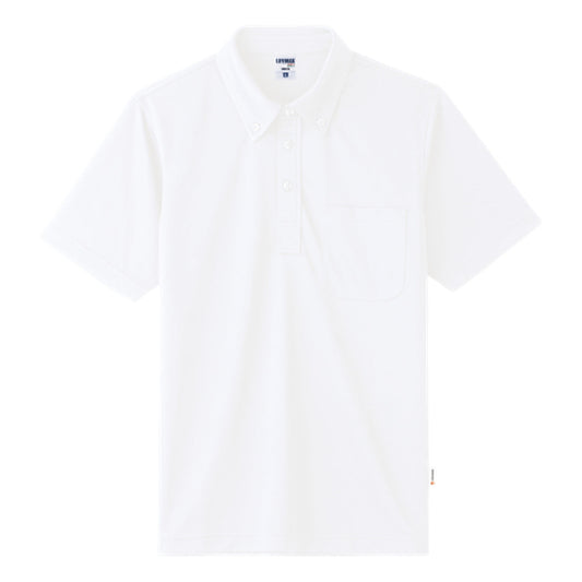 ボタンダウンドライポロシャツ（ポリジンW加工） | メンズ | 1枚 | MS3126 | ホワイト