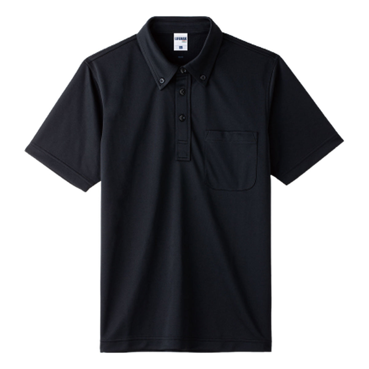 ボタンダウンドライポロシャツ（ポリジンW加工） | メンズ | 1枚 | MS3126 | ブラック