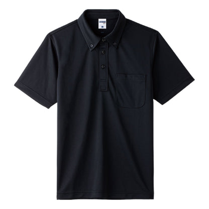 ボタンダウンドライポロシャツ（ポリジンW加工） | メンズ | 1枚 | MS3126 | ブラック
