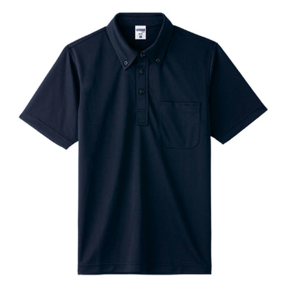ボタンダウンドライポロシャツ（ポリジンW加工） | メンズ | 1枚 | MS3126 | ネイビー