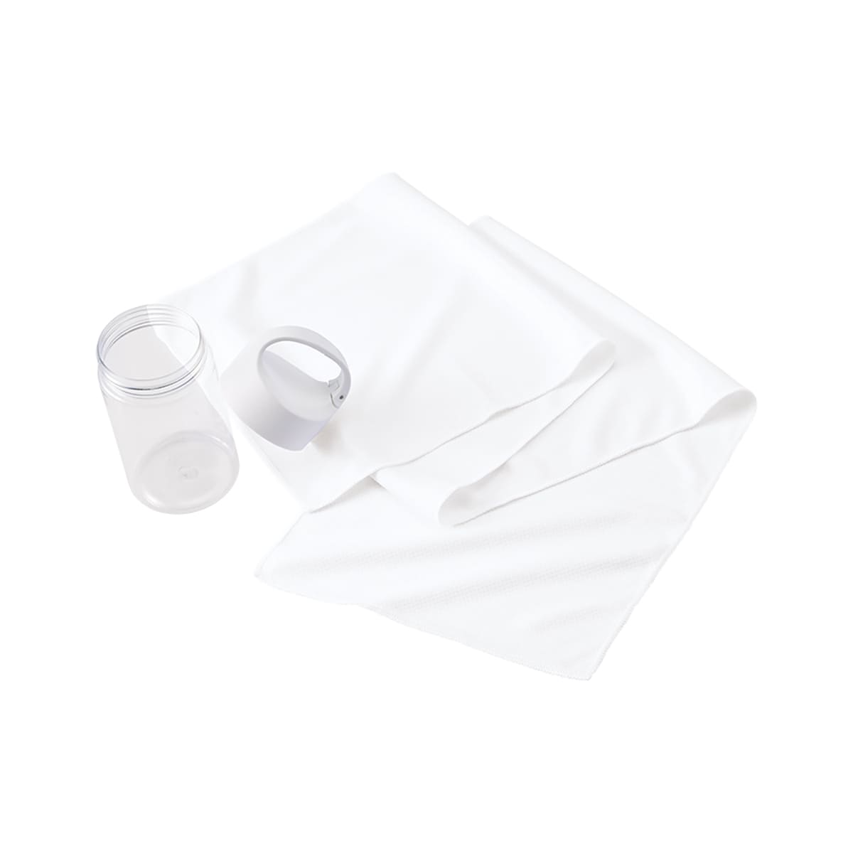 涼感マフラータオル抗菌タイプ（ボトルケース付） | ノベルティ(小物) | 1枚 | TC-0002 | ホワイト