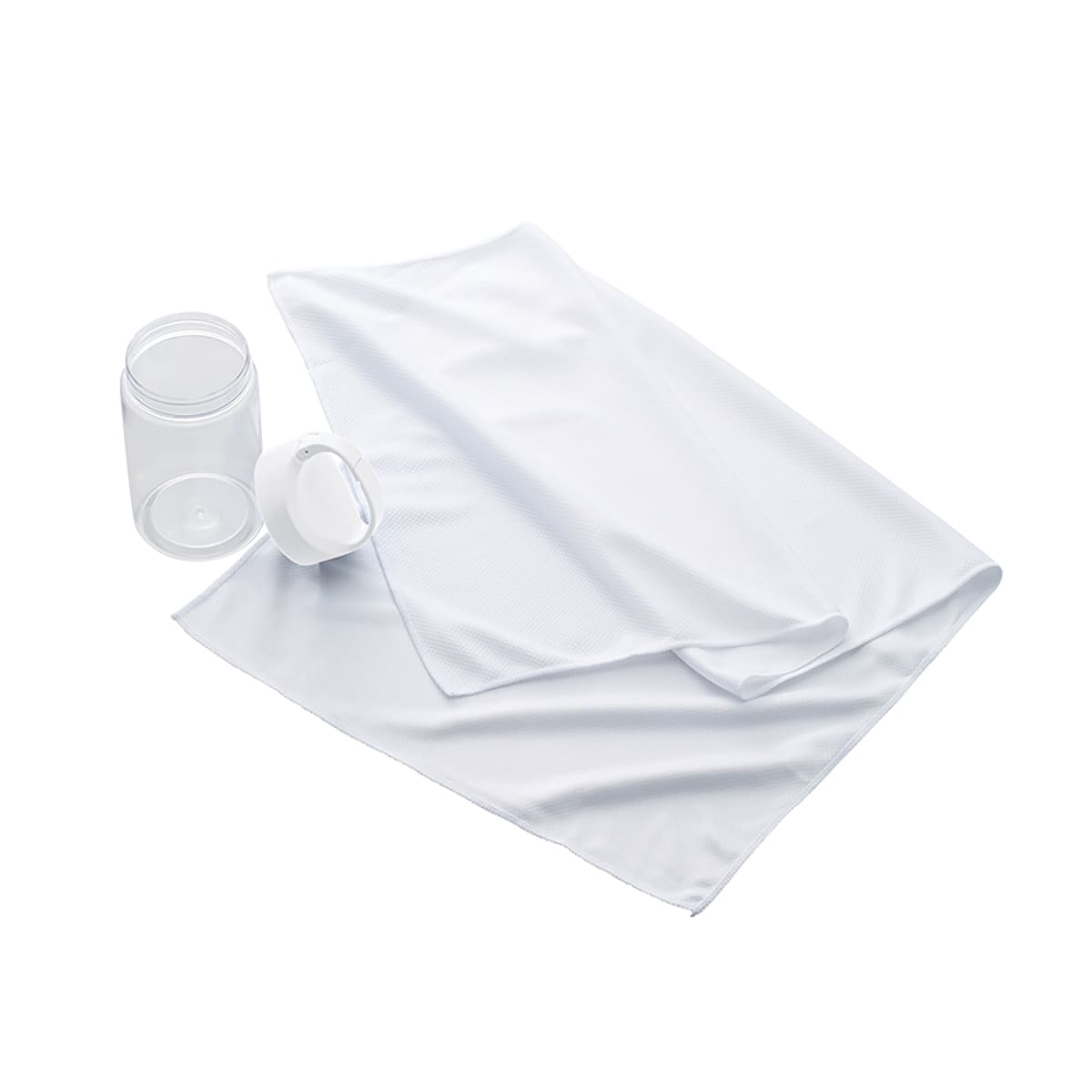 涼感フェイスタオル 抗菌タイプ（ボトルケース付） | ノベルティ(小物) | 1枚 | TC-0004 | ホワイト