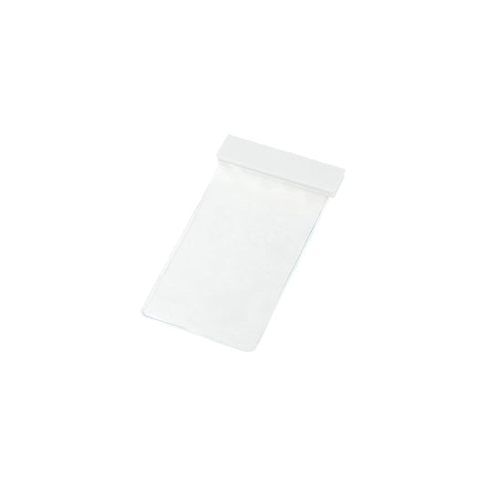 モバイルウォータープルーフポーチ6.9インチ（クリップ全面印刷対応） | ノベルティ(小物) | 1枚 | TE-0028 | ホワイト