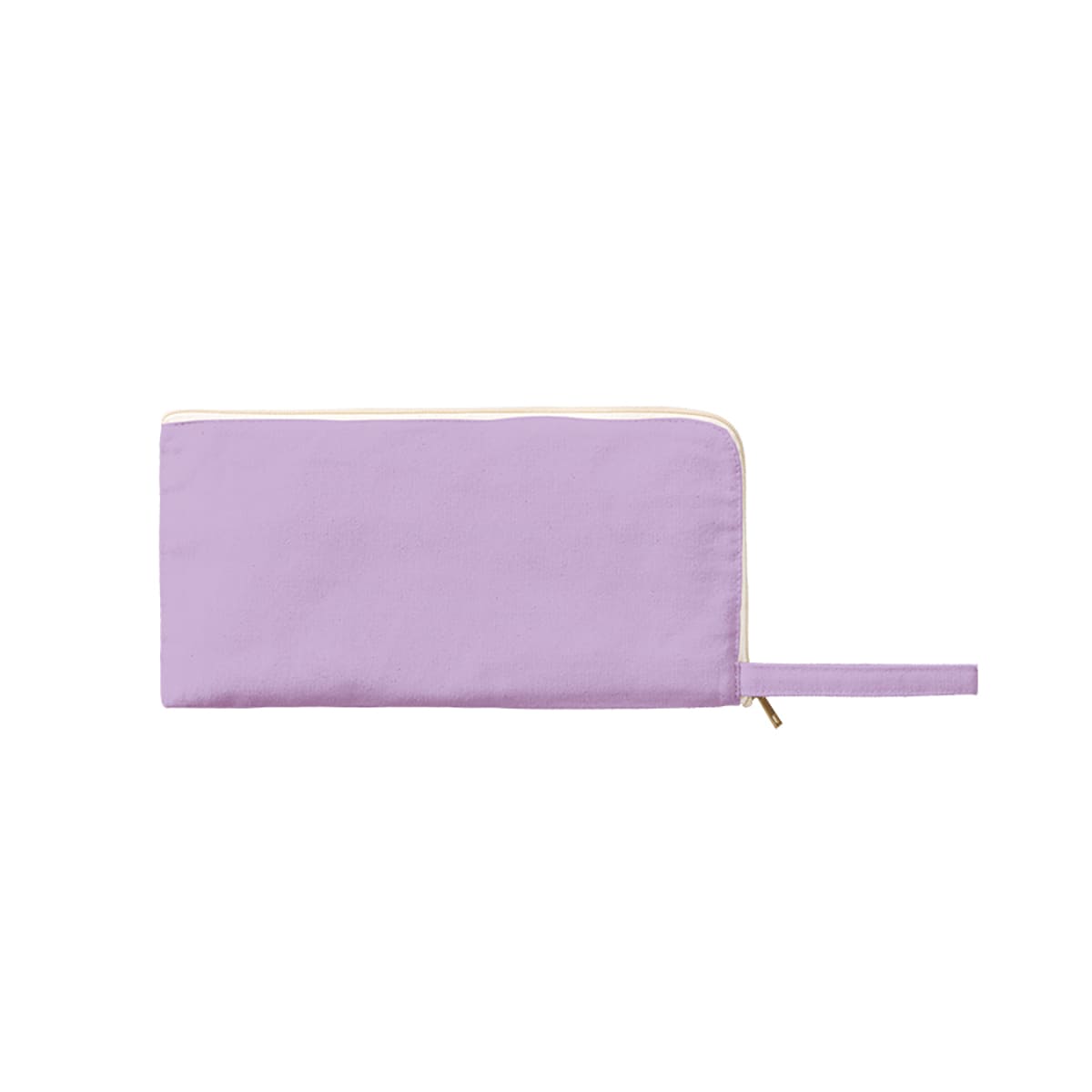 キャンバスL字ファスナーフラットポーチ(M) | ノベルティ(小物) | 1枚 | TP-0008 | パープル