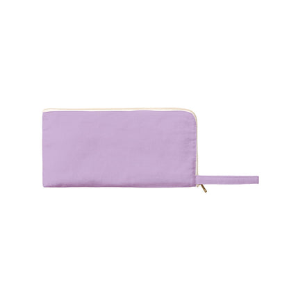 キャンバスL字ファスナーフラットポーチ(M) | ノベルティ(小物) | 1枚 | TP-0008 | パープル