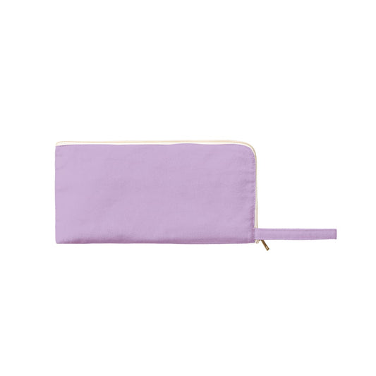 キャンバスL字ファスナーフラットポーチ(M) | ノベルティ(小物) | 1枚 | TP-0008 | パープル