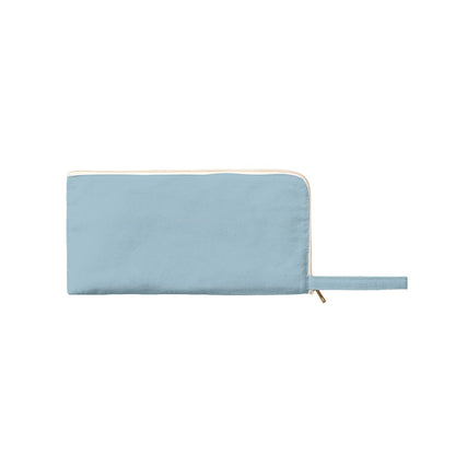 キャンバスL字ファスナーフラットポーチ(M) | ノベルティ(小物) | 1枚 | TP-0008 | スモークブルー