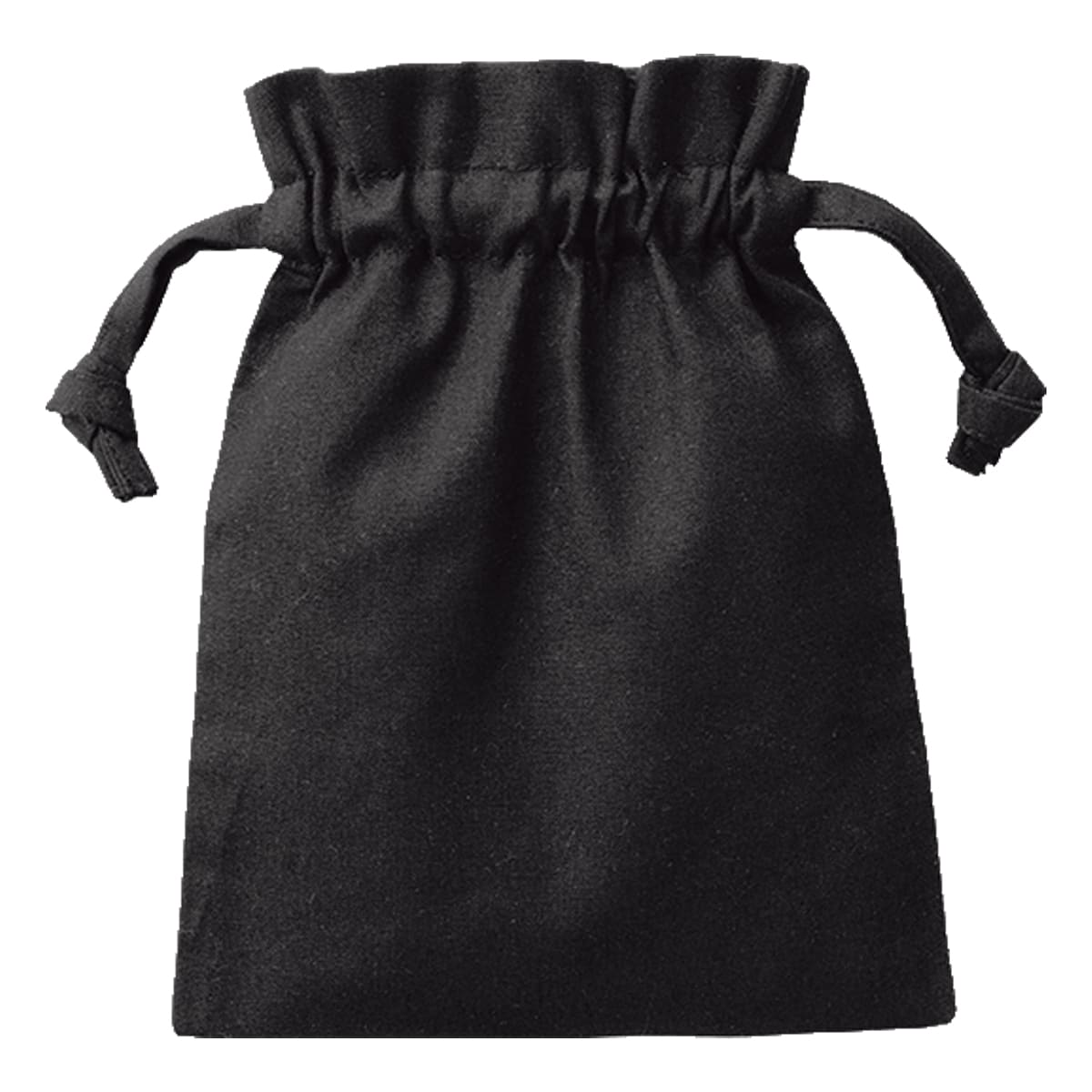 厚手コットンフリル巾着（S） | ノベルティ(小物) | 1枚 | TP-0013 | ブラック