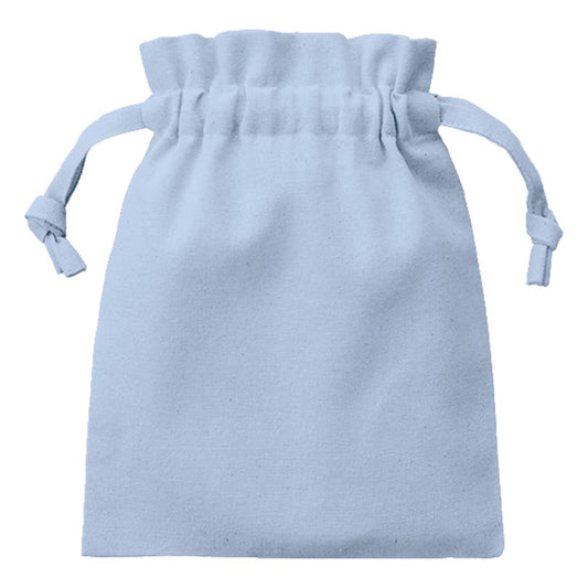 厚手コットンフリル巾着（S） | ノベルティ(小物) | 1枚 | TP-0013 | サックスブルー