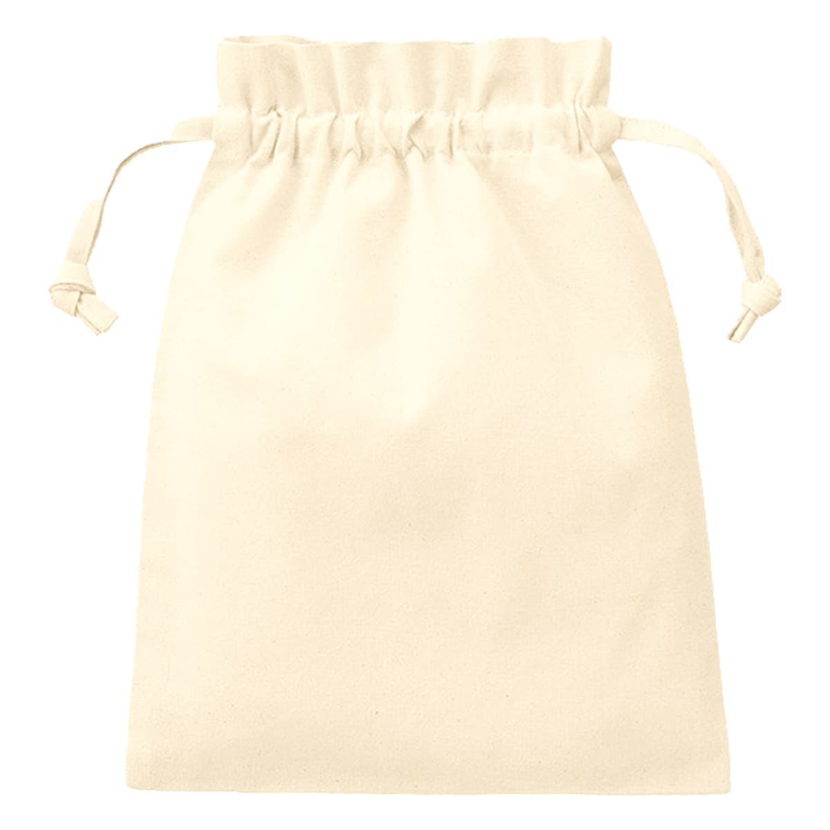 厚手コットンフリル巾着（M） | ノベルティ(小物) | 1枚 | TP-0014 | ナチュラル