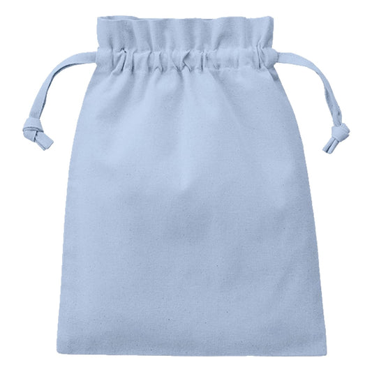 厚手コットンフリル巾着（M） | ノベルティ(小物) | 1枚 | TP-0014 | サックスブルー