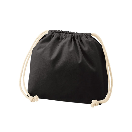 厚手コットンポーチ巾着(M) | ノベルティ(小物) | 1枚 | TP-0017 | ブラック