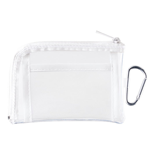 メッシュポケットクリアミニポーチ（カラビナ付） | ノベルティ(小物) | 1枚 | TP-0040 | ホワイト